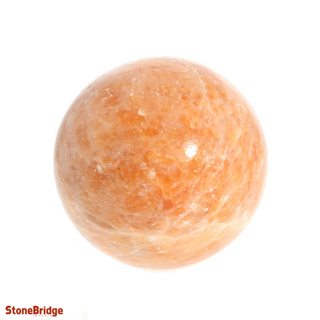 Calcite Orange Sphere - Extra Small #3 - 2"    from Stonebridge Imports