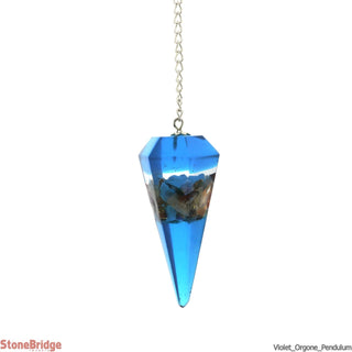 Orgone Violet Pendulums 6 Facets & Ring    from Stonebridge Imports