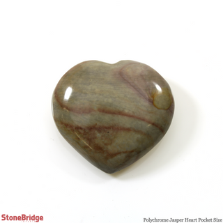 Polychrome Jasper Heart Pocket #1 - 3/4" to 1"    from Stonebridge Imports