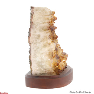 Citrine Cluster on Wood Base #4 - 9" (Enhanced) from Stonebridge Imports