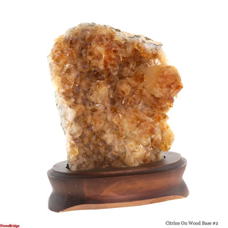 Citrine Cluster on Wood Base #2 - 8" (Enhanced) from Stonebridge Imports