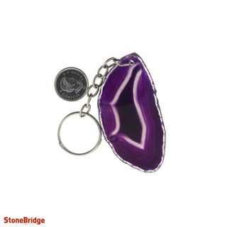 Keychain - Agate Slice    from Stonebridge Imports