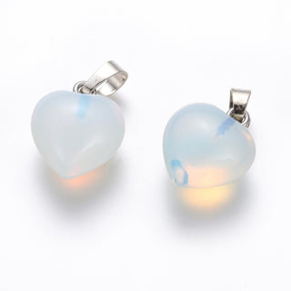 Opalite Heart Pendants #1    from Stonebridge Imports