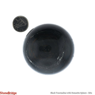 Tourmaline & Hematite Sphere - Extra Small #3 - 2"    from Stonebridge Imports