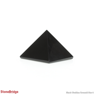Black Obsidian Pyramid #6 - 2 1/2" to 2 3/4" Wide    from Stonebridge Imports