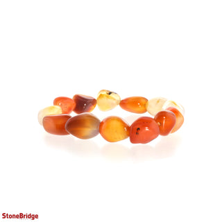 Carnelian Red White Tumbled Bracelets    from Stonebridge Imports