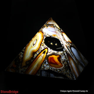 Agate Pyramid Lamp U#2 - 25cm    from Stonebridge Imports