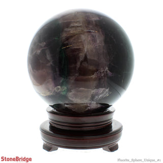 Fluorite Sphere on Spinning Stand U#1 - 6 3/4"    from Stonebridge Imports