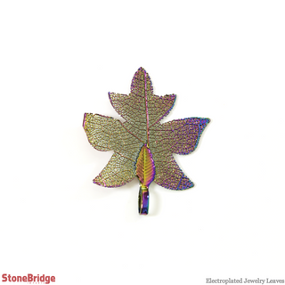 Electroplated Jewelry Leaves - Type #8 - Rainbow    from Stonebridge Imports
