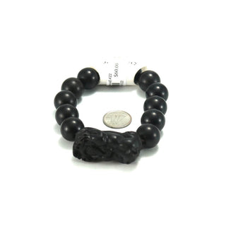 Mala Bracelet "Black Rosewood & Charm" #22    from Stonebridge Imports