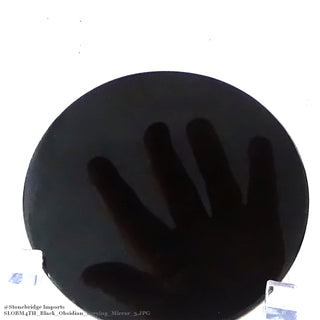 Obsidian Black Scrying Mirror - 4" Diameter    from Stonebridge Imports