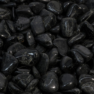 Black Tourmaline Tumbled Stones - Mini    from Stonebridge Imports