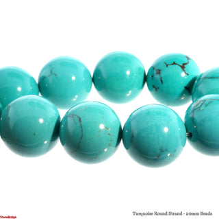 Turquoise Round Strand - 20mm Beads    from Stonebridge Imports