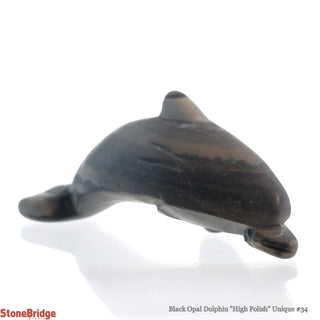 Black Opal Dolphin  Polish U#34    from Stonebridge Imports