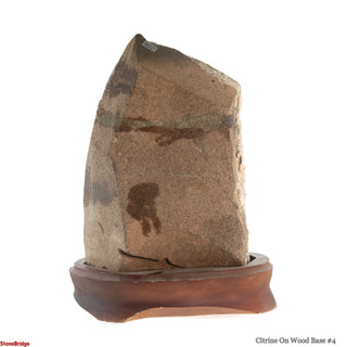 Citrine Cluster on Wood Base #4 - 9" (Enhanced) from Stonebridge Imports