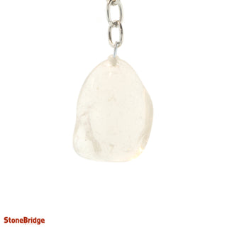 Keychain - Clear Quartz Tumbled    from Stonebridge Imports