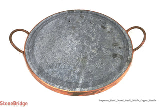 Soapstone Grilling Plate - Copper handles - Medium    from Stonebridge Imports