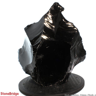 Obsidian Black Boulder Cut-Base U#2 - 14 1/4"    from Stonebridge Imports
