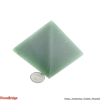 Green Aventurine Pyramid #7 - 2 3/4" to 3" Wide    from Stonebridge Imports