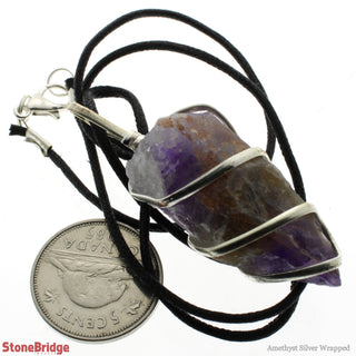 Amethyst Rough Necklace Silver Wrapped    from Stonebridge Imports
