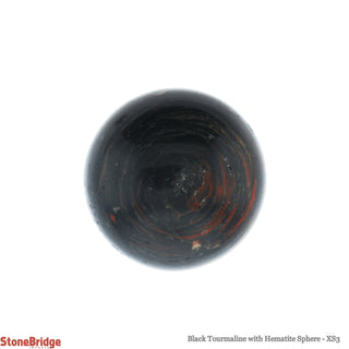 Tourmaline & Hematite Sphere - Extra Small #3 - 2"    from Stonebridge Imports