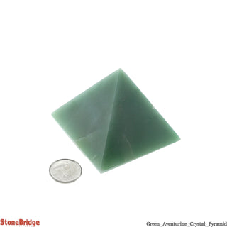 Green Aventurine Pyramid #4 - 2" to 2 1/4" Wide    from Stonebridge Imports