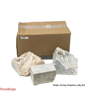Soapstone Chunk - 22 lb Box    from Stonebridge Imports