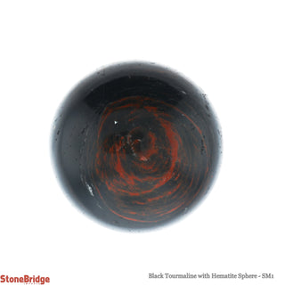 Tourmaline & Hematite Sphere - Small #1 - 2 1/4"    from Stonebridge Imports