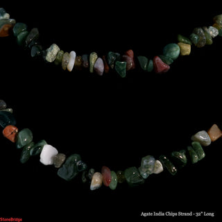 Agate India Chip Strands - 5mm to 8mm    from Stonebridge Imports