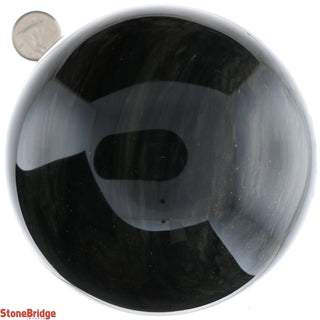 Obsidian Rainbow Sheen Sphere - Large #2 - 3 1/4"    from Stonebridge Imports
