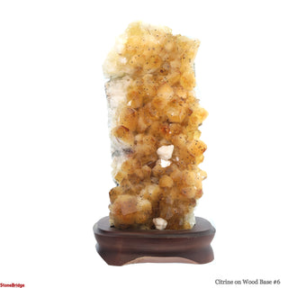 Citrine Cluster on Wood Base #6 - 10" (Enhanced) from Stonebridge Imports