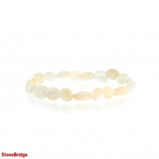 Moonstone Cream Tumbled Bracelets    from Stonebridge Imports