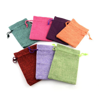 Burlap Mix-Colour Polyester Bags    from Stonebridge Imports