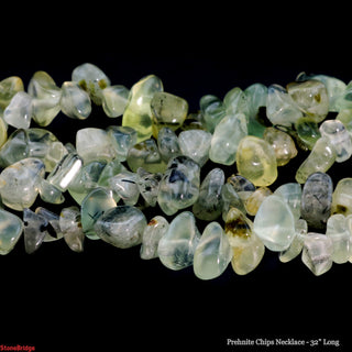 Prehnite Chip Strands - 5mm to 8mm    from Stonebridge Imports