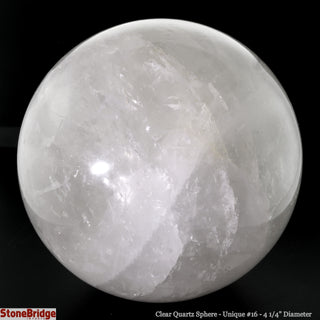 Clear Quartz Sphere U#16 - 4 1/4"    from Stonebridge Imports