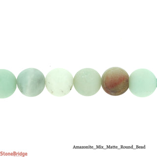 Amazonite Mixed Colours Matte - Round Strand 15" - 6mm    from Stonebridge Imports