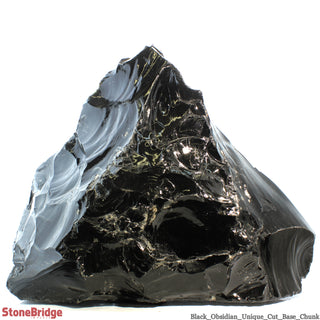 Obsidian Black Boulder Cut-Base U#61 - 16 3/4"    from Stonebridge Imports
