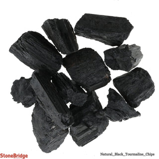Black Tourmaline Crystal Chips - Large    from Stonebridge Imports