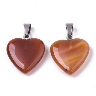 Carnelian Heart Pendants    from Stonebridge Imports