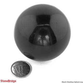 Black Obsidian Sphere - Extra Small #4 - 2"    from Stonebridge Imports
