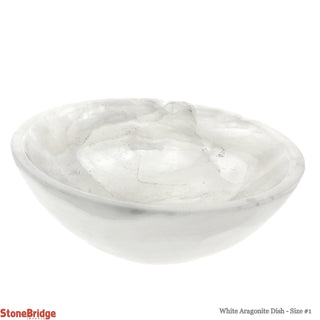White Aragonite Dish #1    from Stonebridge Imports