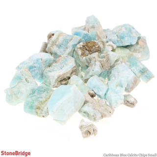 Calcite Caribbean Blue Chips - Small    from Stonebridge Imports