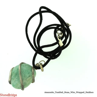 Amazonite Necklace Wrapped Tumbled    from Stonebridge Imports
