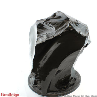 Obsidian Black Boulder Cut-Base U#67 - 15 3/4"    from Stonebridge Imports