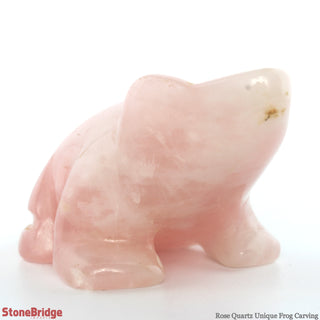 Rose Quartz Unique Frog Carving #3    from Stonebridge Imports