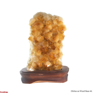 Citrine Cluster on Wood Base #6 - 10" (Enhanced) from Stonebridge Imports