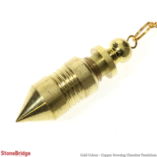 Gold Colour - Copper Dowsing Chamber Pendulum    from Stonebridge Imports