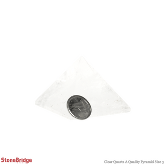 Clear Quartz A Pyramid #3 - 1 3/4" to 2" Wide    from Stonebridge Imports