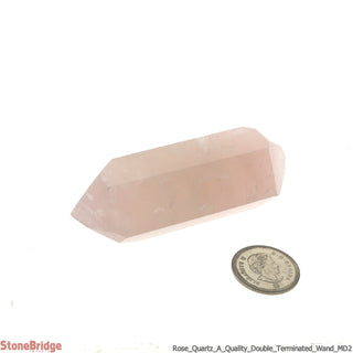 Rose Quartz A Double Terminated Massage Wand - Medium #2 - 3"    from Stonebridge Imports