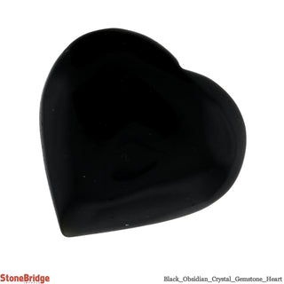 Black Obsidian Crystal Heart #2 - 40Mm (1" to 2")    from Stonebridge Imports